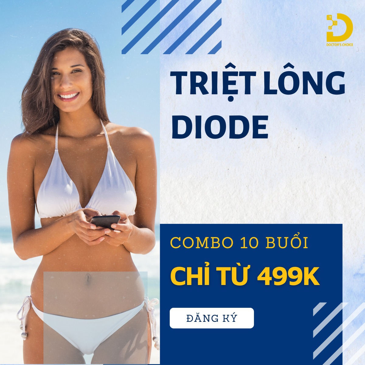 Dịch Vụ Triệt Lông Tay Tận Gốc An Toàn Tại TPHCM 15 Doctor's Choice thực hiện triệt lông tay theo quy trình chuẩn y khoa