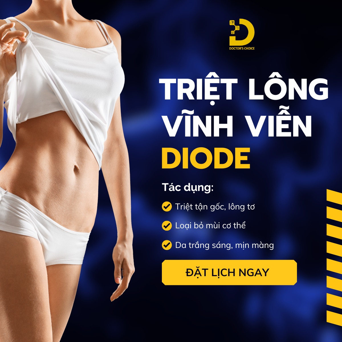 Dịch Vụ Triệt Lông Tay Tận Gốc An Toàn Tại TPHCM 14 Doctor's Choice Clinic - Địa chỉ triệt lông tay an toàn,tận gốc tại HCM