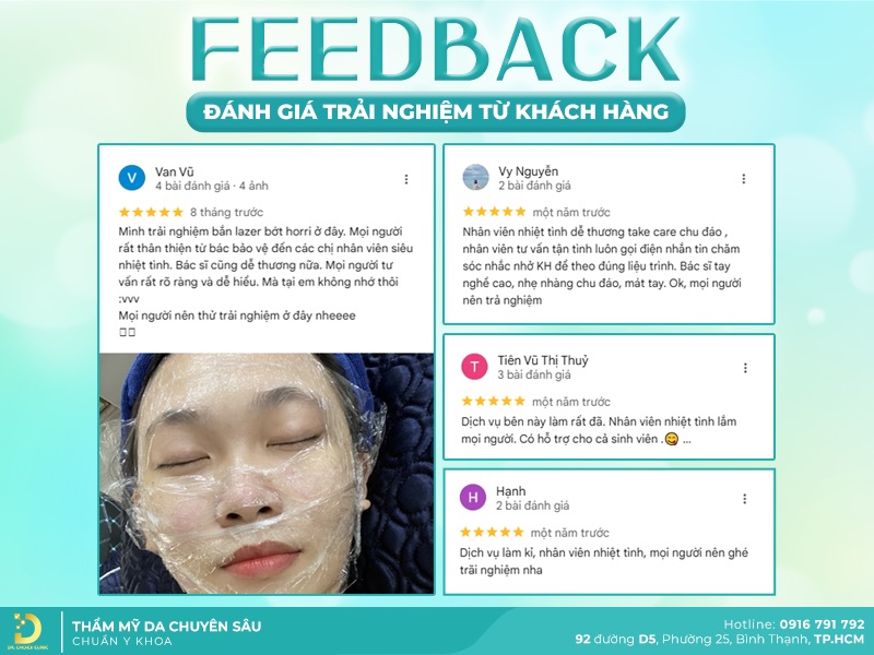 Phòng khám điều trị bớt sắc tố da tại TPHCM hiệu quả 43 feedback tri bot sac to da