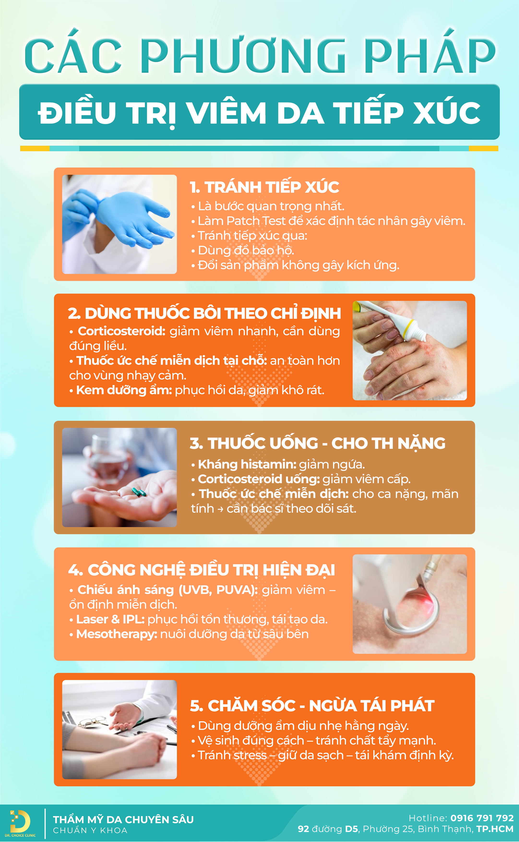 Phòng Khám Điều Trị Viêm Da Tiếp Xúc Hiệu Quả, An Toàn Tại TPHCM 9 Phương pháp điều trị viêm da tiếp xúc