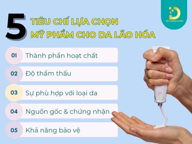 Mỹ Phẩm Cho Da Lão Hóa: 5 Tiêu Chí Lựa Chọn & Top Sản Phẩm Chuyên Gia Khuyên Dùng 11 Tiêu chí nào giúp bạn lựa chọn sản phẩm chống lão hóa chuẩn y khoa?