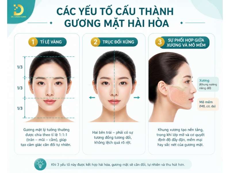 Phòng Khám Căn Chỉnh Khuôn Mặt Uy Tín, Hiệu Quả Tại TP.HCM 10 Các yếu tố cấu thành gương mặt hài hòa