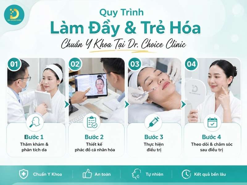 Phòng Khám Làm Đầy & Trẻ Hóa Cấu Trúc Uy Tín Hiệu Quả HCM 11 Quy trình làm đầy & trẻ hóa chuẩn y khoa tại Dr. Choice Clinic