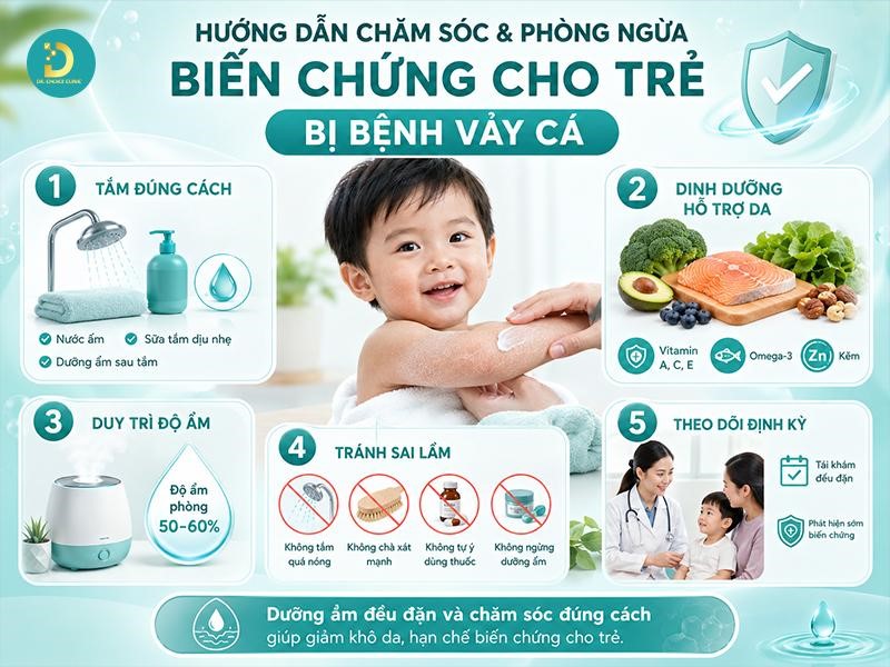 Bệnh Vảy Cá Ở Trẻ Em: Nguyên Nhân, Triệu Chứng & Cách Điều Trị Hiệu Quả 17 Hướng dẫn chăm sóc và phòng ngừa bệnh vảy cá ở trẻ em