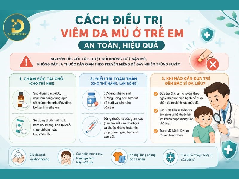 Viêm Da Mủ Ở Trẻ Em: Nguyên Nhân, Triệu Chứng & Cách Điều Trị, Phòng Ngừa 10 dieu tri viem da mu tre em