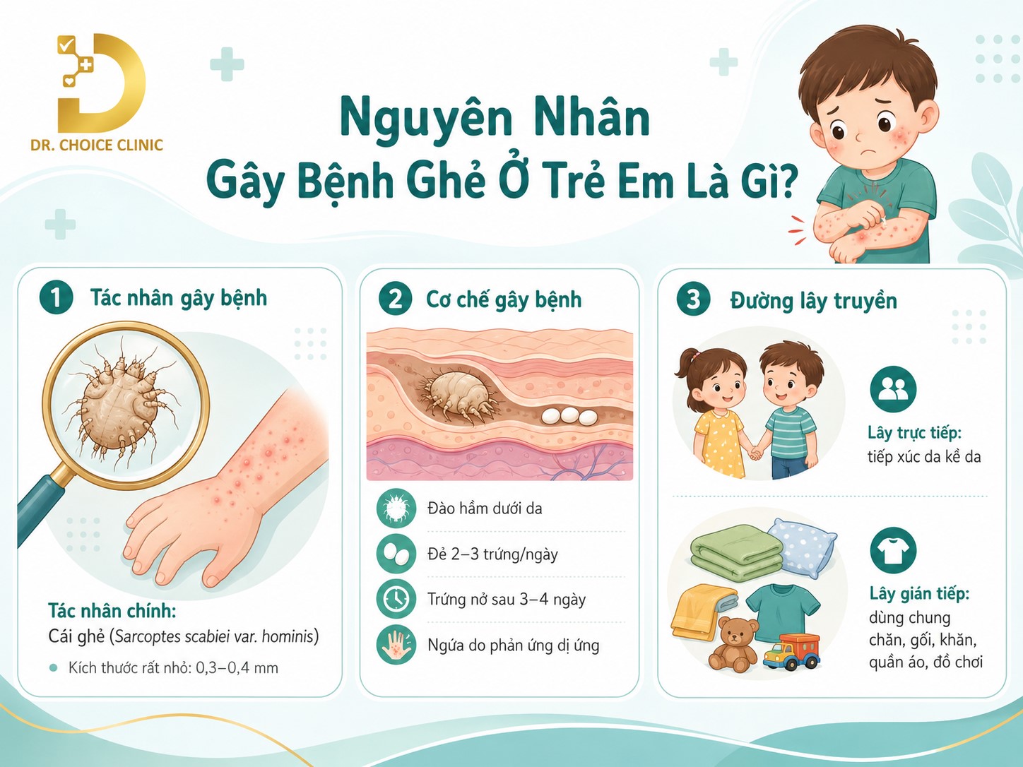 Bệnh Ghẻ Ở Trẻ Em: Nguyên Nhân, Triệu Chứng Và Cách Điều Trị 8 Nguyên nhân gây ra bệnh ghẻ ở trẻ em