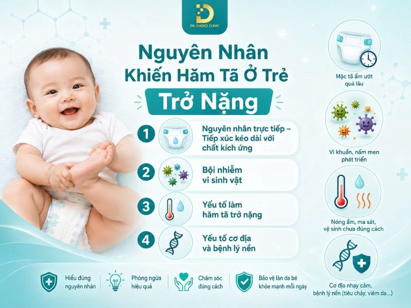 Trẻ Bị Hăm Tã Nặng: Dấu Hiệu Nhiễm Khuẩn Và Cách Điều Trị An Toàn 13 Nguyên nhân khiến tình trạng hăm tả ở trẻ trở nặng