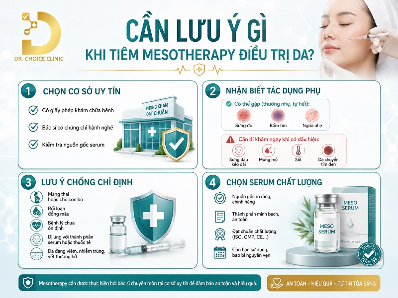 Mesotherapy Điều Trị Da Là Gì? Đặc Điểm, Ứng Dụng & Lưu Ý 13 Lưu ý khi tiêm Mesotherapy điều trị da