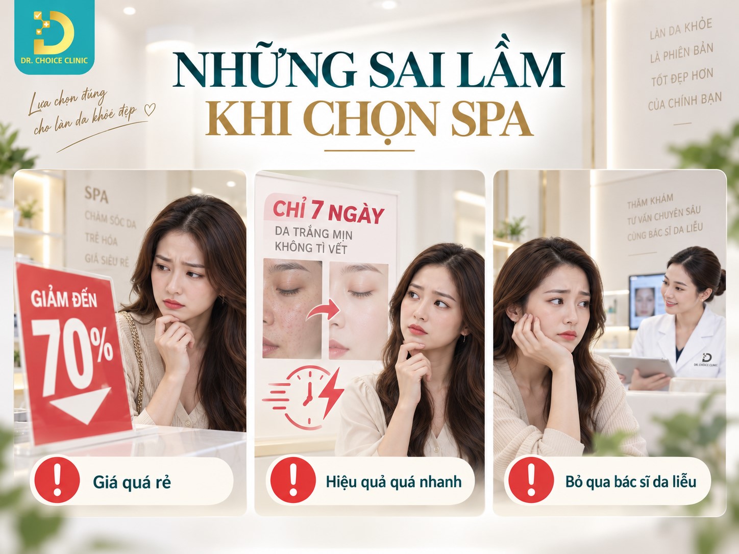 Tiêu Chí Lựa Chọn Spa Chăm Sóc, Điều Trị Da 18 Những sai lầm cần tránh khi chọn spa chăm sóc, điều trị da