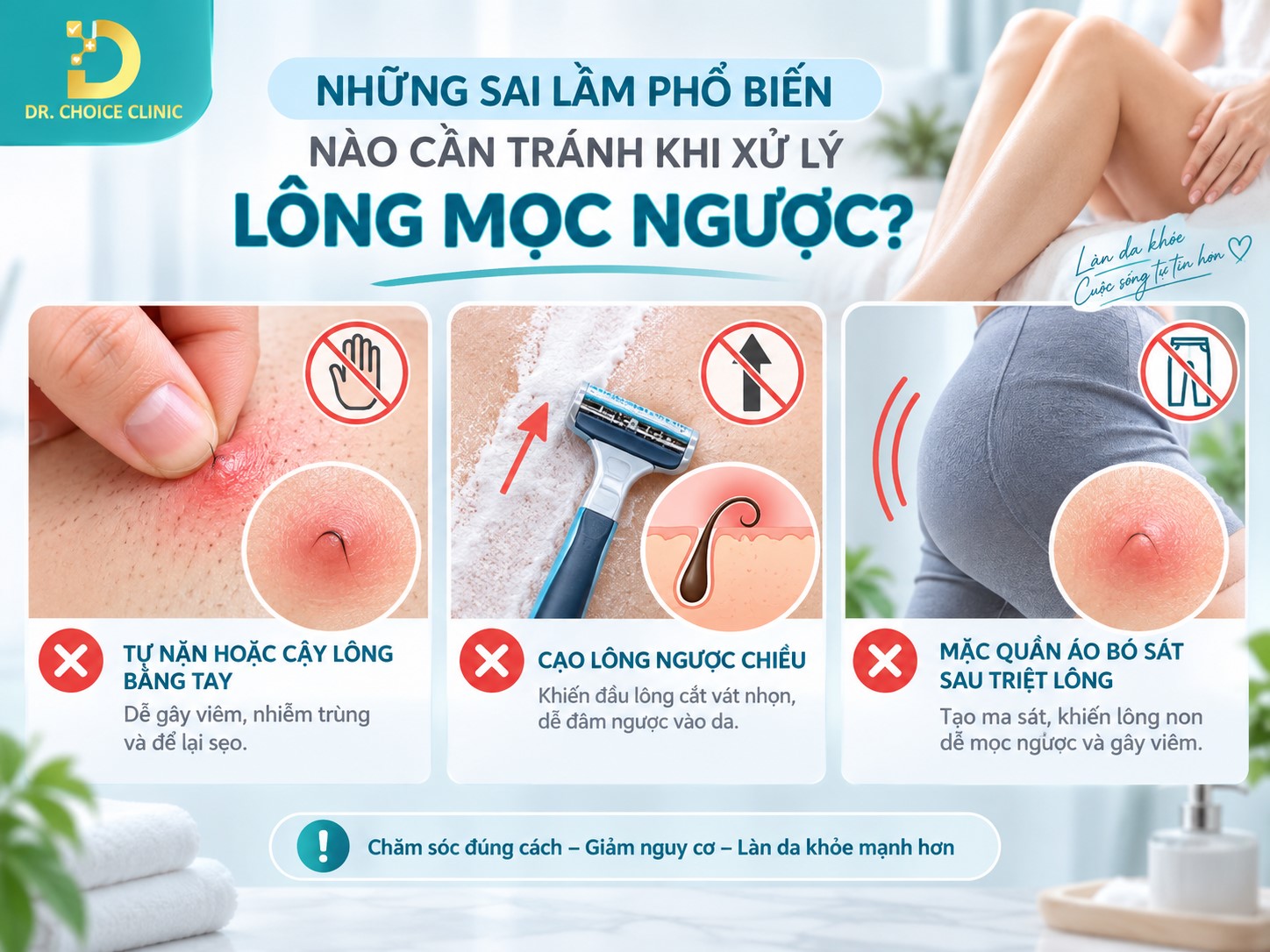 Lông Mọc Ngược Là Gì? Nguyên Nhân Và Cách Xử Lý Hiệu Quả 14 Sai lầm thường gặp khi xử lý tình trạng lông mọc ngược