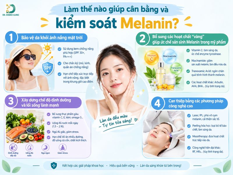 Sắc Tố Melanin: Các Loại, Cơ Chế Hình Thành, Vai Trò & Các Vấn Đề Liên Quan 17 Bí quyết cân bằng và kiểm soát Melanin trong cơ thể