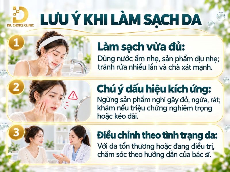 Làm Sạch Da Quan Trọng Như Thế Nào? Hướng Dẫn Từ A-Z 11 Lưu ý quan trọng khi làm sạch da để đảm bảo an toàn
