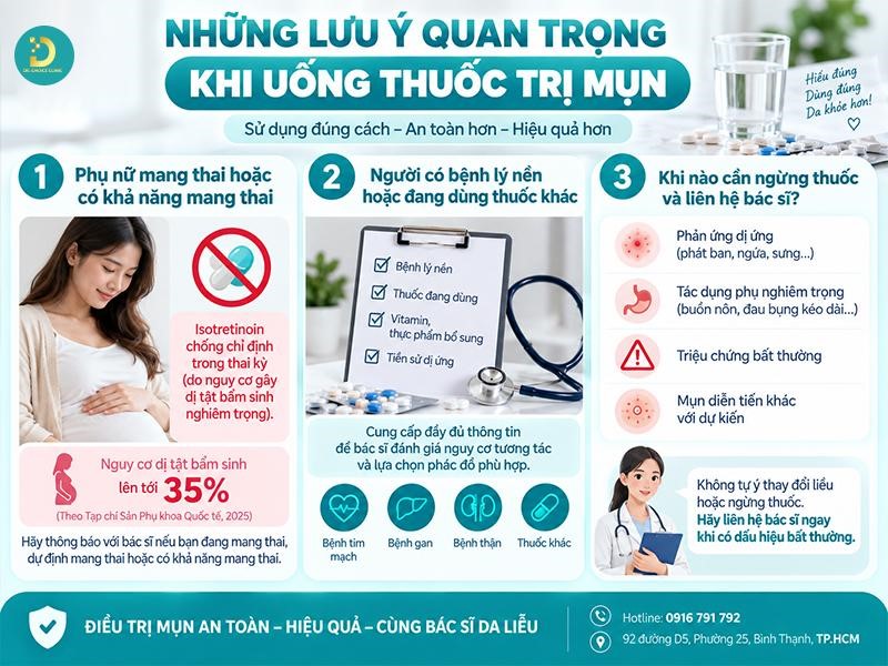 Thuốc Uống Trị Mụn: Các Loại & Lưu Ý Sử Dụng Hiệu Quả 9 Lưu ý quan trọng khi sử dụng thuốc trị mụn