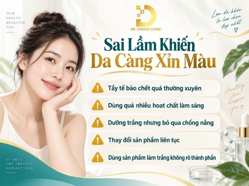 Da Xỉn Màu Thiếu Sức Sống: Nguyên Nhân & Cách Khắc Phục Hiệu Quả 13 Sai lầm thường gặp khiến da bị xỉn màu