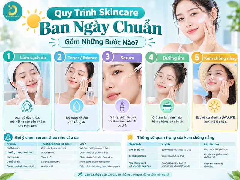 Skincare Là Gì? Quy Trình Chăm Sóc Da Ngày & Đêm Chuẩn 9 Quy trình skincare ban ngày