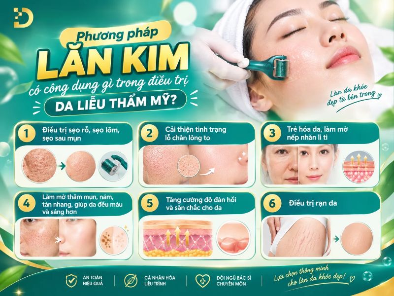 Lăn Kim Là Gì? Cơ Chế, Công Dụng Và Lưu Ý Chăm Sóc Da 11 Ứng dụng của lăn kim trong chăm sóc, điều trị da