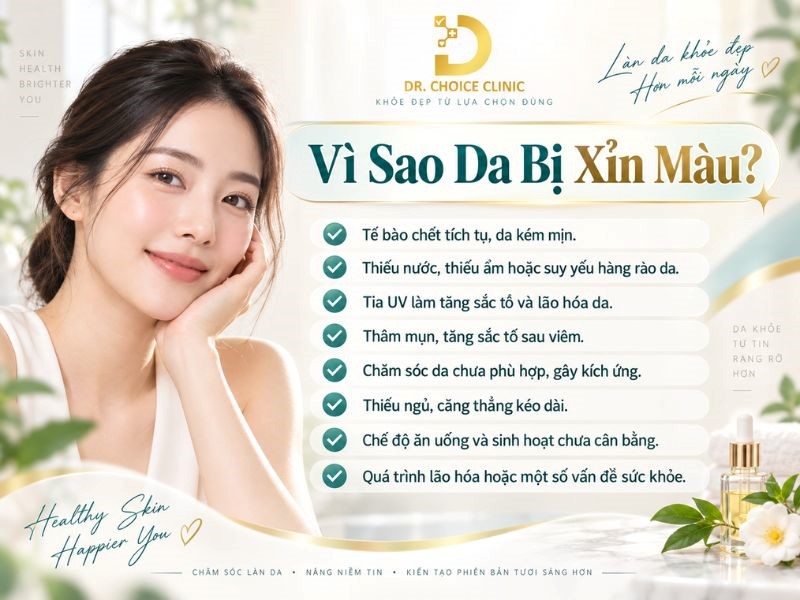 Da Xỉn Màu Thiếu Sức Sống: Nguyên Nhân & Cách Khắc Phục Hiệu Quả 10 Nguyên nhân khiến da bị xỉn màu